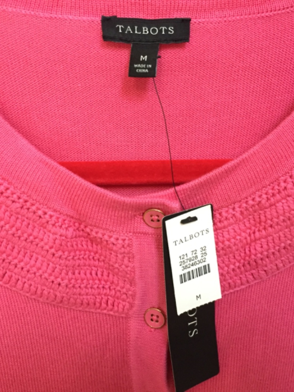 Talbots Pink Button-Up Knit Cardigan - Picture 6 of 15